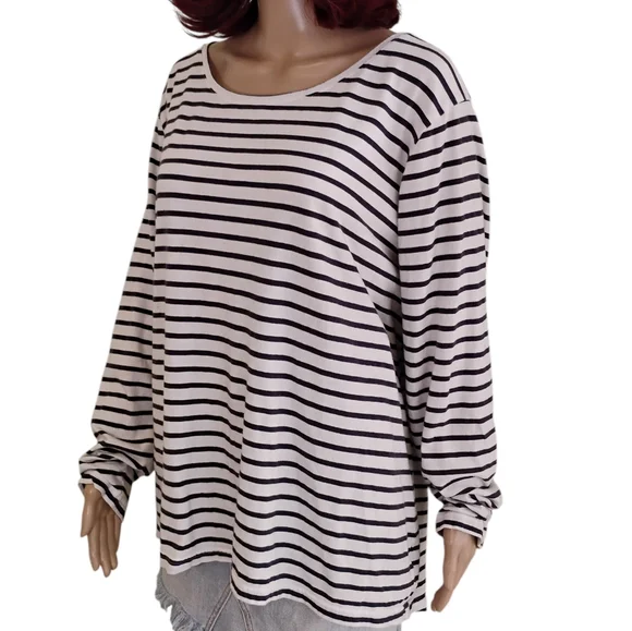 Duluth Trading Co. 100% Cotton Long Sleeved Striped Tee - Size 4X - Picture 3 of 9
